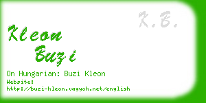kleon buzi business card
